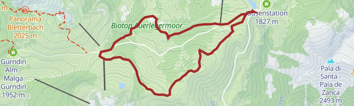 Route map: Lavazè - Oclini (round hike)